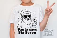 Santa Says Six Seven SVG PNG - Funny Christmas Teen Shirt Product Image 1