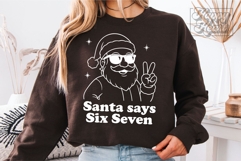 Santa Says Six Seven SVG PNG - Funny Christmas Teen Shirt Product Image 3