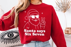 Santa Says Six Seven SVG PNG - Funny Christmas Teen Shirt Product Image 4