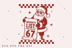 Santa Says Six Seven SVG PNG, Funny Santa Christmas Shirt Product Image 1