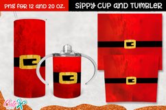 Christmas Santa 12 Oz. Sippy cup Tumbler wrap Product Image 1