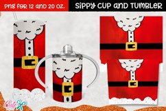 Christmas Santa 12 Oz. Sippy cup Tumbler wrap Product Image 1