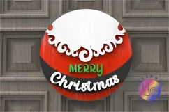 Christmas Santa Door Sign Hanger. Svg DXF Laser cut projects Product Image 1