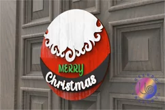 Christmas Santa Door Sign Hanger. Svg DXF Laser cut projects Product Image 2