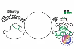 Merry Christmas Santa Door Sign Hanger. Svg DXF Laser design Product Image 5