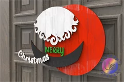 Christmas Santa Door Sign Hanger. Svg DXF Laser cut projects Product Image 3