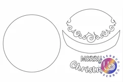 Christmas Santa Door Sign Hanger. Svg DXF Laser cut projects Product Image 4