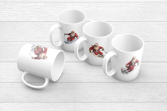 Santa Clipart Bundle - 10 Skiing Transparent PNGs Product Image 2