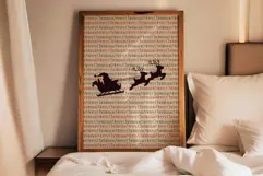 Santa Sleigh Wall Art - Merry Christmas Print Product Image 2