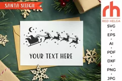 santa sleigh svg, flying santa svg, santa reindeer svg, santa claus svg, christmas sign svg, christmas sleigh svg, christmas scene svg, reindeer sleigh svg, flying  reindeer svg, christmas decor svg, santa moon svg, santa stars svg