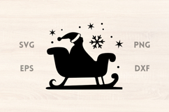 Santa Sleigh SVG Scene Product Image 1