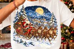 Santa Sleigh Christmas Reindeer PNG | Magical Winter Wonderl Product Image 3