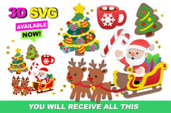 Christmas Elements 3D SVG Product Image 1