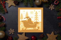 Santa Sleigh Christmas Shadow Box Product Image 1
