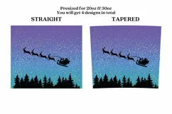 santa sleigh silhouette skinny tumbler sublimation wrap with high resolution 300 DPI and transparant background for 20oz and 30oz skinny tumbler