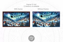 Santa flying Frame TV art, Christmas Frame TV art, reindeer Product Image 4