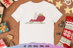 Santa Sleigh Watercolor Set SVG Product Image 2