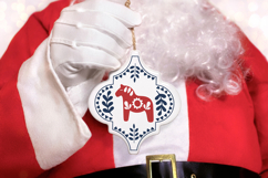 Scandinavian Arabesque Dala Horse Ornament | Christmas SVG Product Image 2
