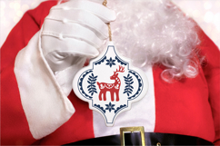 Scandinavian Arabesque Deer Ornament | Christmas SVG Product Image 2