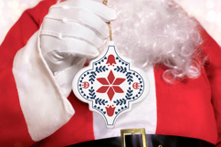 Scandinavian Arabesque Star Ornament | Christmas SVG Product Image 2