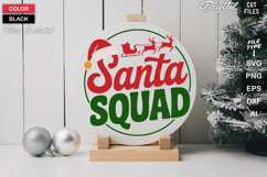 Santa Squad SVG | Christmas Round Sign SVG | Xmas SVG Product Image 1