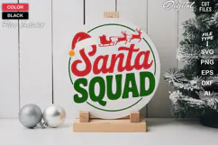 Santa Squad SVG | Christmas Round Sign SVG | Xmas SVG Product Image 1