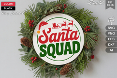 Santa Squad SVG | Christmas Round Sign SVG | Xmas SVG Product Image 2