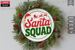Santa Squad SVG | Christmas Round Sign SVG | Xmas SVG Product Image 2