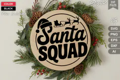 Santa Squad SVG | Christmas Round Sign SVG | Xmas SVG Product Image 3