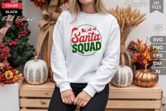 Santa Squad SVG | Christmas Round Sign SVG | Xmas SVG Product Image 4