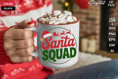 Santa Squad SVG | Christmas Round Sign SVG | Xmas SVG Product Image 5