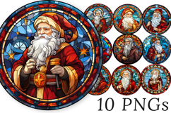 Christmas Stained Glass Clipart | Holidays Transparent PNGs Product Image 1