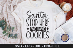 Santa Stop Here We Have Cookies SVG - Christmas Design Product Image 1