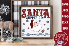 Santa Supply Company Christmas Farmhouse Sign Svg Product Image 1