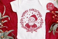 Santa SVG Cut File for baby Onesie
