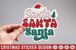 Santa Stickers SVG , Christmas SVG Design Product Image 1