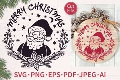 Santa SVG for Christmas Door Sign