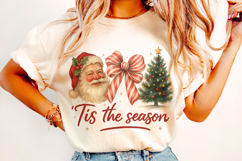 Tis The Season PNG, Santa Claus PNG, Merry Christmas PNG Product Image 2