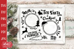 For Santa Tray SVG for Christmas - Milk and Cookies Tray Product Image 1