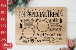 Christmas Santa Tray SVG - A Special Treat Milk and Cookies Product Image 3