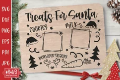Treats for Santa Tray SVG - Christmas Milk and Cookies Tray Product Image 3