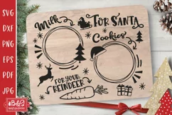 Christmas Santa Tray SVG Cut file for Cricut or Silhouette