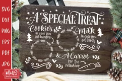 Christmas Santa Tray SVG - A Special Treat Milk and Cookies Product Image 5