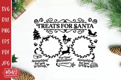 Milk and Cookies Tray For Santa SVG Cut File Design