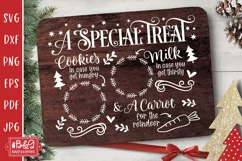 Christmas Santa Tray SVG - A Special Treat Milk and Cookies Product Image 4