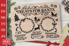Milk and Cookies Tray For Santa SVG Cut File Design