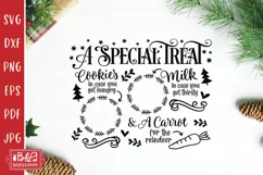 Christmas Santa Tray SVG - A Special Treat Milk and Cookies Product Image 2
