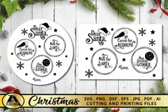 Santa Tray SVG PNG EPS DXF Santa Plate SVG Christmas SVG Product Image 1