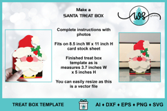 Santa Treat Gift Box, 3D Christmas Paper Box SVG Template Product Image 4