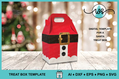 Santa Christmas Treat Gift Box, 3D Paper Gable Box Product Image 1